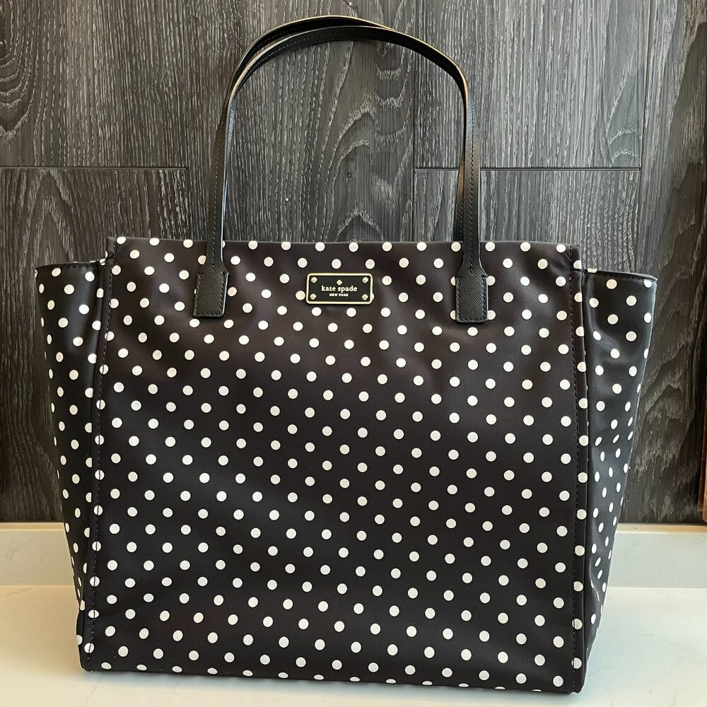 Kate Spade nylon polka dot tote